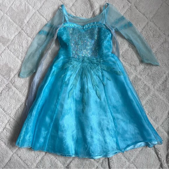 Disney | Frozen "Elsa" Winter Halloween Dress + Light Up Headband | Size 3 - Picture 3 of 16
